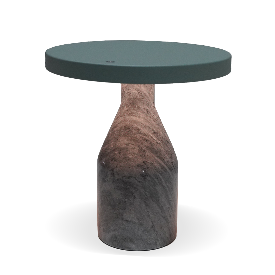 Flat Shape Real Marble Table Lamp - Gray / Light Blue OY-2410005HT(LBG) -  Desk\table Lamps - ebarza Furniture UAE | Shop Modern Furniture in Abu Dhabi & Dubai - مفروشات ايبازرا في الامارات | تسوق اثاث عصري وديكورات مميزة في دبي وابوظبي
