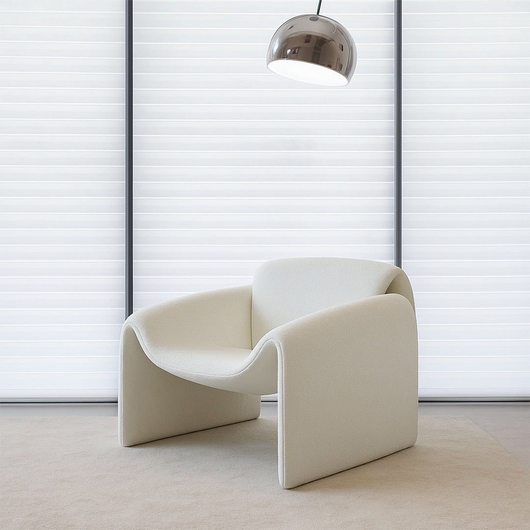 New Drancy White Armchair LC056-White beige