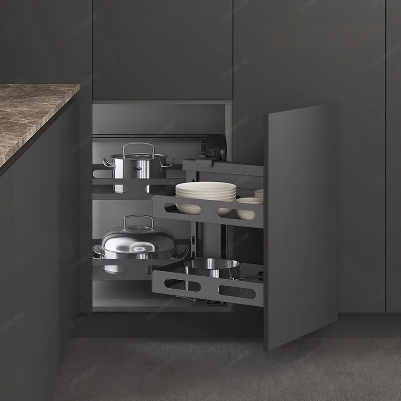 GlidePro Cabinet Pull Out Corner Right Storage Organizer  - BK.5115 -  Storage/TV Unites - ebarza Furniture UAE | Shop Modern Furniture in Abu Dhabi & Dubai - مفروشات ايبازرا في الامارات | تسوق اثاث عصري وديكورات مميزة في دبي وابوظبي