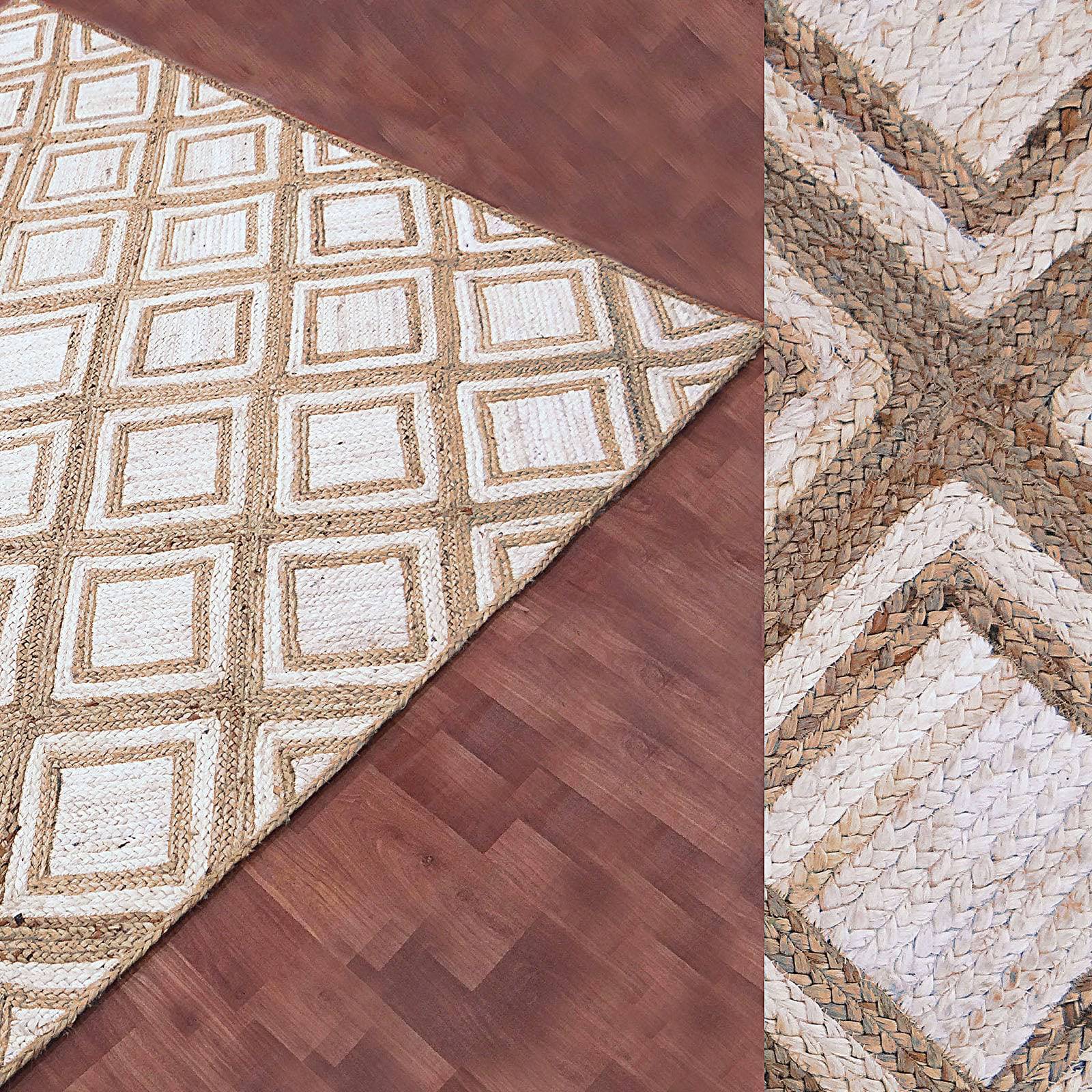 90X130 Cm Braided Handmade Jute Rug Jh-2342-S -  Rugs - ebarza Furniture UAE | Shop Modern Furniture in Abu Dhabi & Dubai - مفروشات ايبازرا في الامارات | تسوق اثاث عصري وديكورات مميزة في دبي وابوظبي