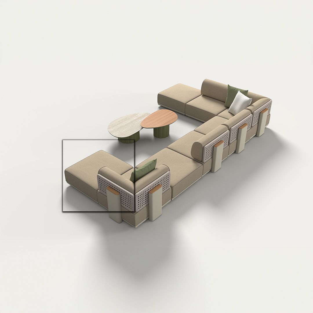 Customized For (D67932) - Block Outdoor Pouf - KC8609N25ALU -  Poufs - ebarza Furniture UAE | Shop Modern Furniture in Abu Dhabi & Dubai - مفروشات ايبازرا في الامارات | تسوق اثاث عصري وديكورات مميزة في دبي وابوظبي