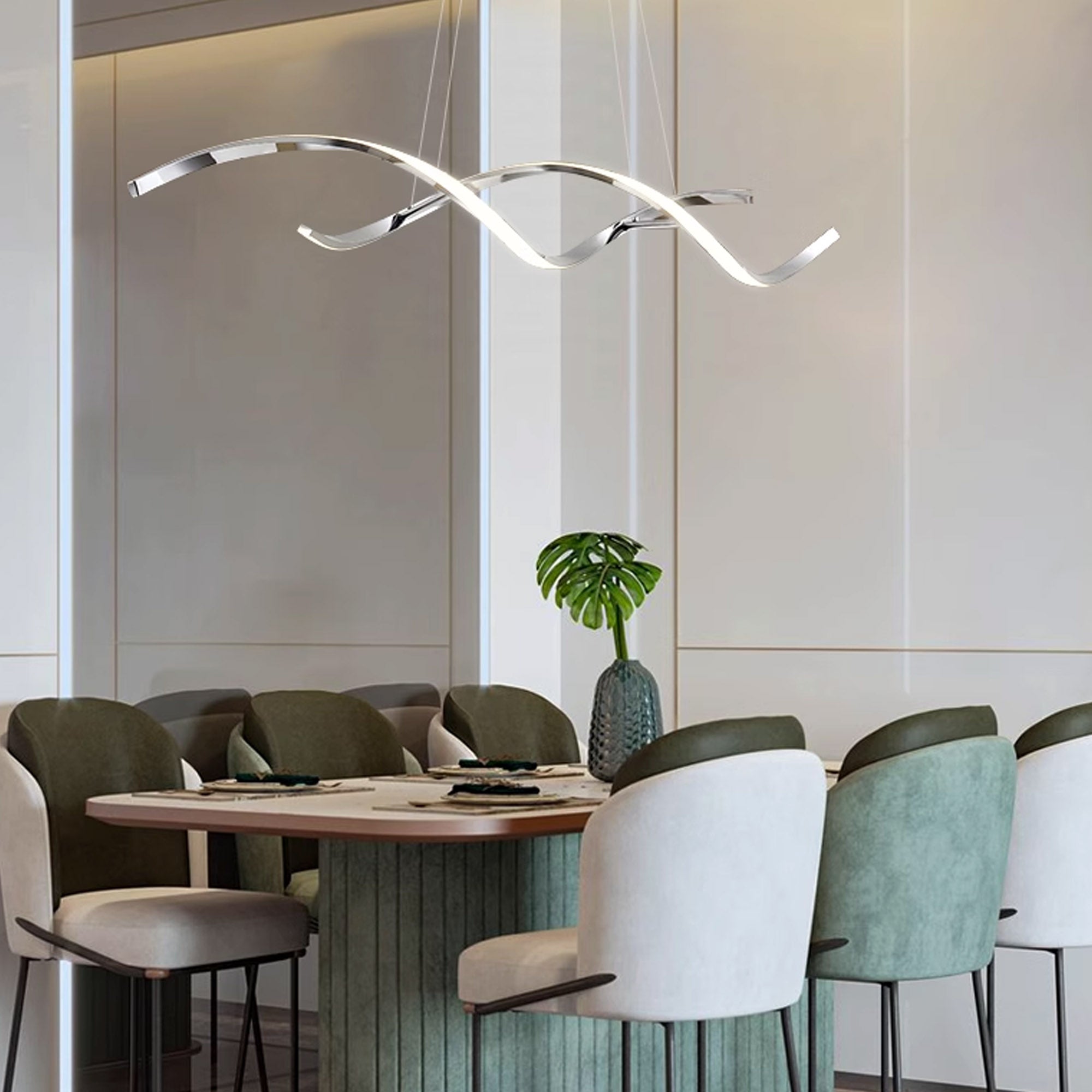Orbital Symphony Steel Pendant Lamp CY-DD-1046 -  Pendant Lamps - ebarza Furniture UAE | Shop Modern Furniture in Abu Dhabi & Dubai - مفروشات ايبازرا في الامارات | تسوق اثاث عصري وديكورات مميزة في دبي وابوظبي