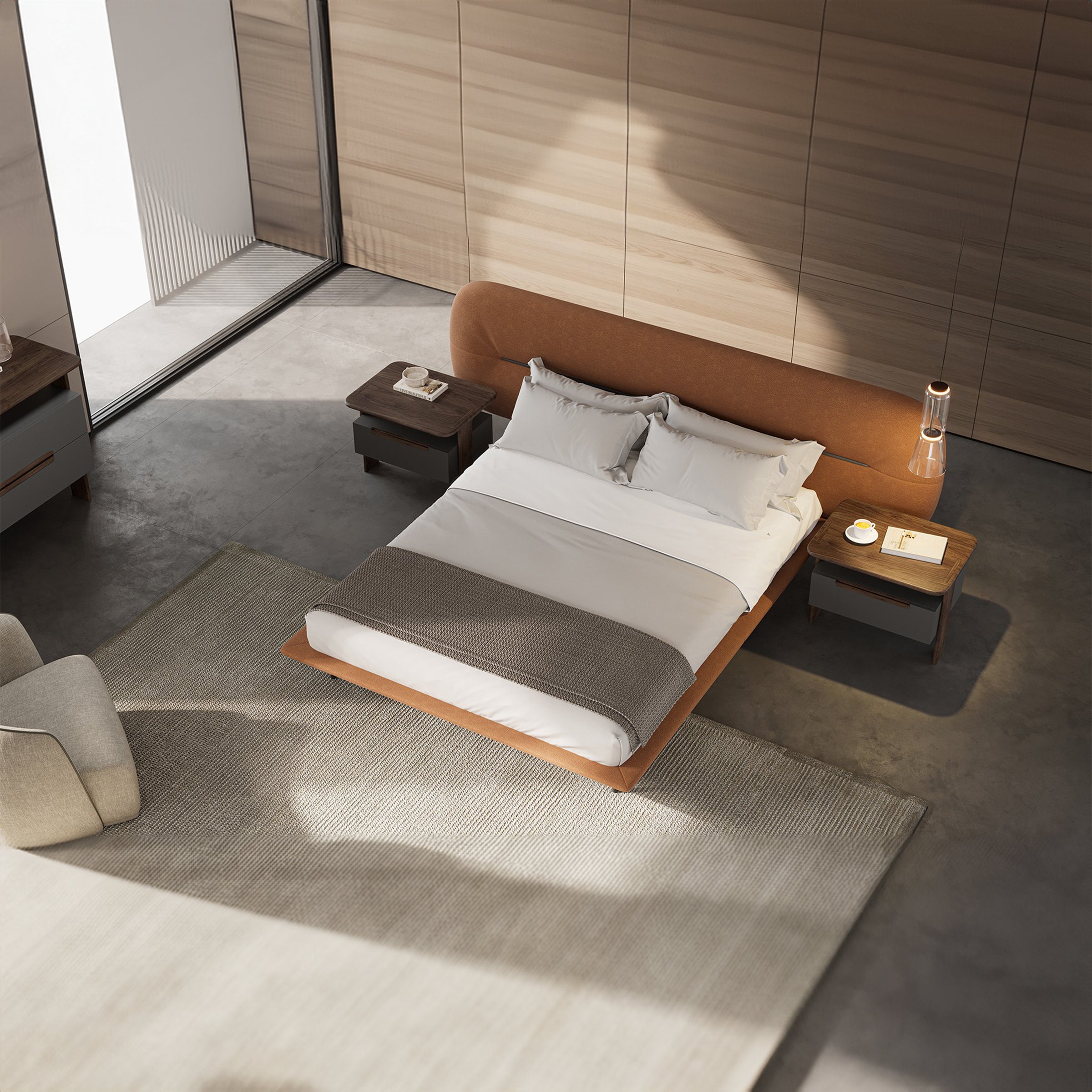 Display Item - Lova King Size Bedstead YOLVA-BS ORNG - YAS -  DISPLAY ITEM - ebarza Furniture UAE | Shop Modern Furniture in Abu Dhabi & Dubai - مفروشات ايبازرا في الامارات | تسوق اثاث عصري وديكورات مميزة في دبي وابوظبي