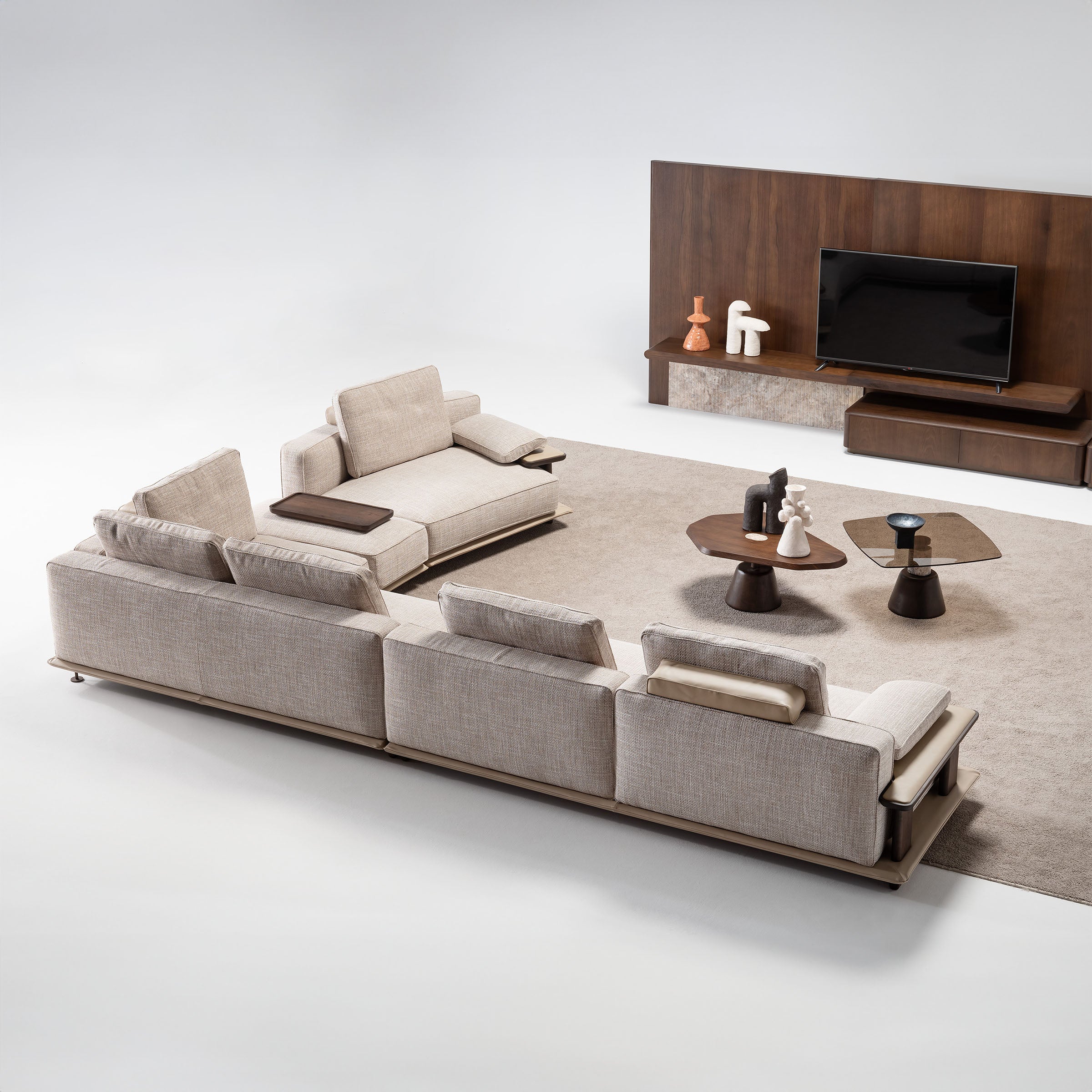Odeon C Module With Right Arm 160cm for Odeon Sofa OD-C-M001 -  Sofas - ebarza Furniture UAE | Shop Modern Furniture in Abu Dhabi & Dubai - مفروشات ايبازرا في الامارات | تسوق اثاث عصري وديكورات مميزة في دبي وابوظبي