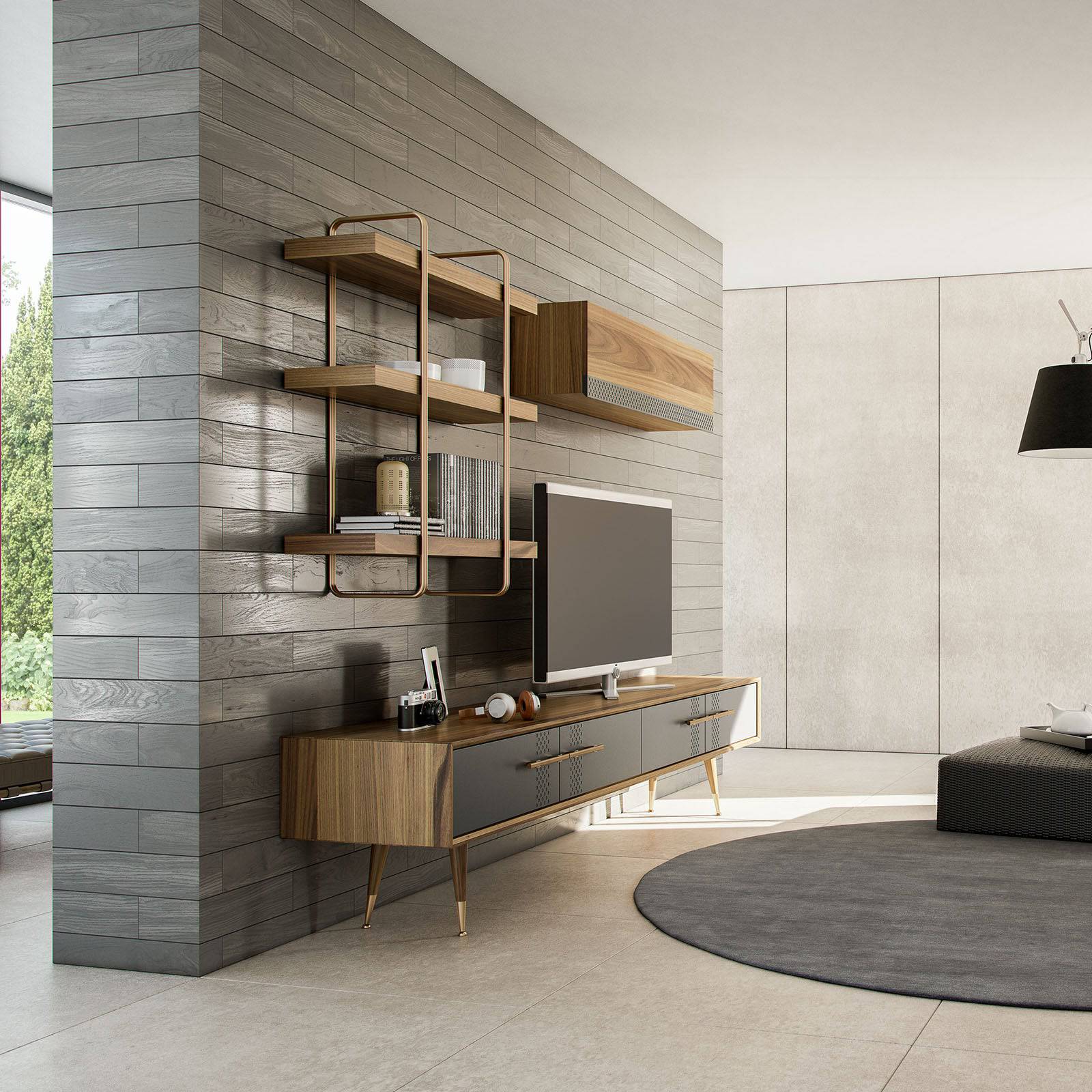 Alvin Tv Unit  Alvin008 -  TV Units - ebarza Furniture UAE | Shop Modern Furniture in Abu Dhabi & Dubai - مفروشات ايبازرا في الامارات | تسوق اثاث عصري وديكورات مميزة في دبي وابوظبي