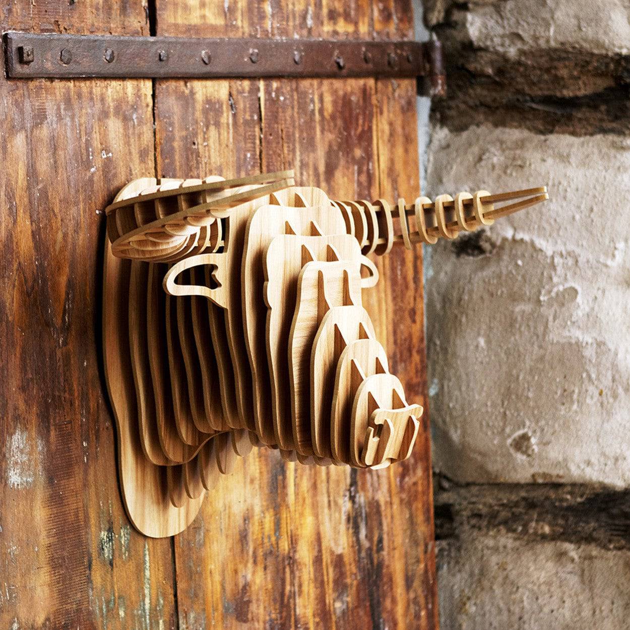 Art Home Bull Wall Decoration Wood Crafts (Large) Wdp014Xln -  Shelves - ebarza Furniture UAE | Shop Modern Furniture in Abu Dhabi & Dubai - مفروشات ايبازرا في الامارات | تسوق اثاث عصري وديكورات مميزة في دبي وابوظبي