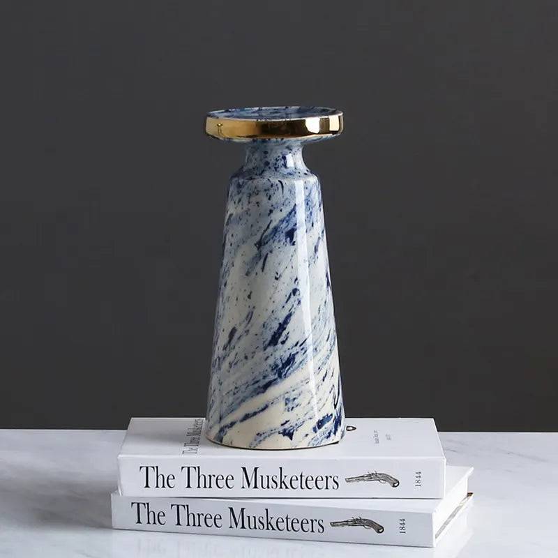 Blue Quicksand Candle Holder Fa-D1982B -  Candle Holders - ebarza Furniture UAE | Shop Modern Furniture in Abu Dhabi & Dubai - مفروشات ايبازرا في الامارات | تسوق اثاث عصري وديكورات مميزة في دبي وابوظبي