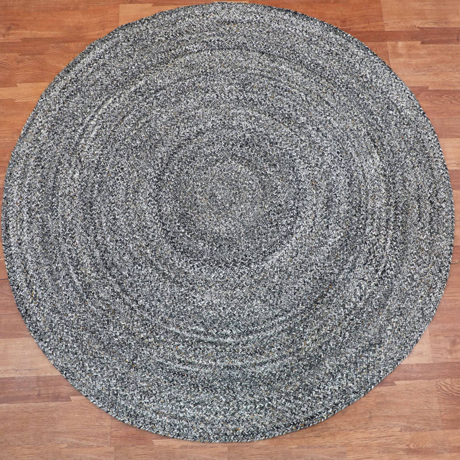 D250 Cm Flat Tweed Braided Round Handmade Rug Tweed-R-250 -  Rugs - ebarza Furniture UAE | Shop Modern Furniture in Abu Dhabi & Dubai - مفروشات ايبازرا في الامارات | تسوق اثاث عصري وديكورات مميزة في دبي وابوظبي