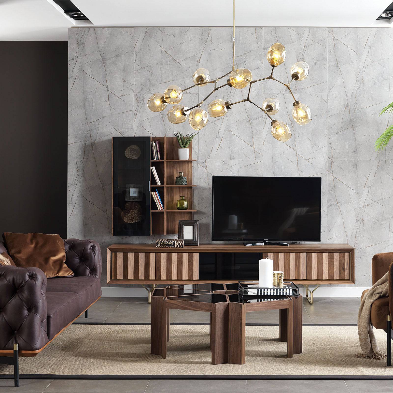 Ginda Tv Unit Ginda001 -  TV Units - ebarza Furniture UAE | Shop Modern Furniture in Abu Dhabi & Dubai - مفروشات ايبازرا في الامارات | تسوق اثاث عصري وديكورات مميزة في دبي وابوظبي