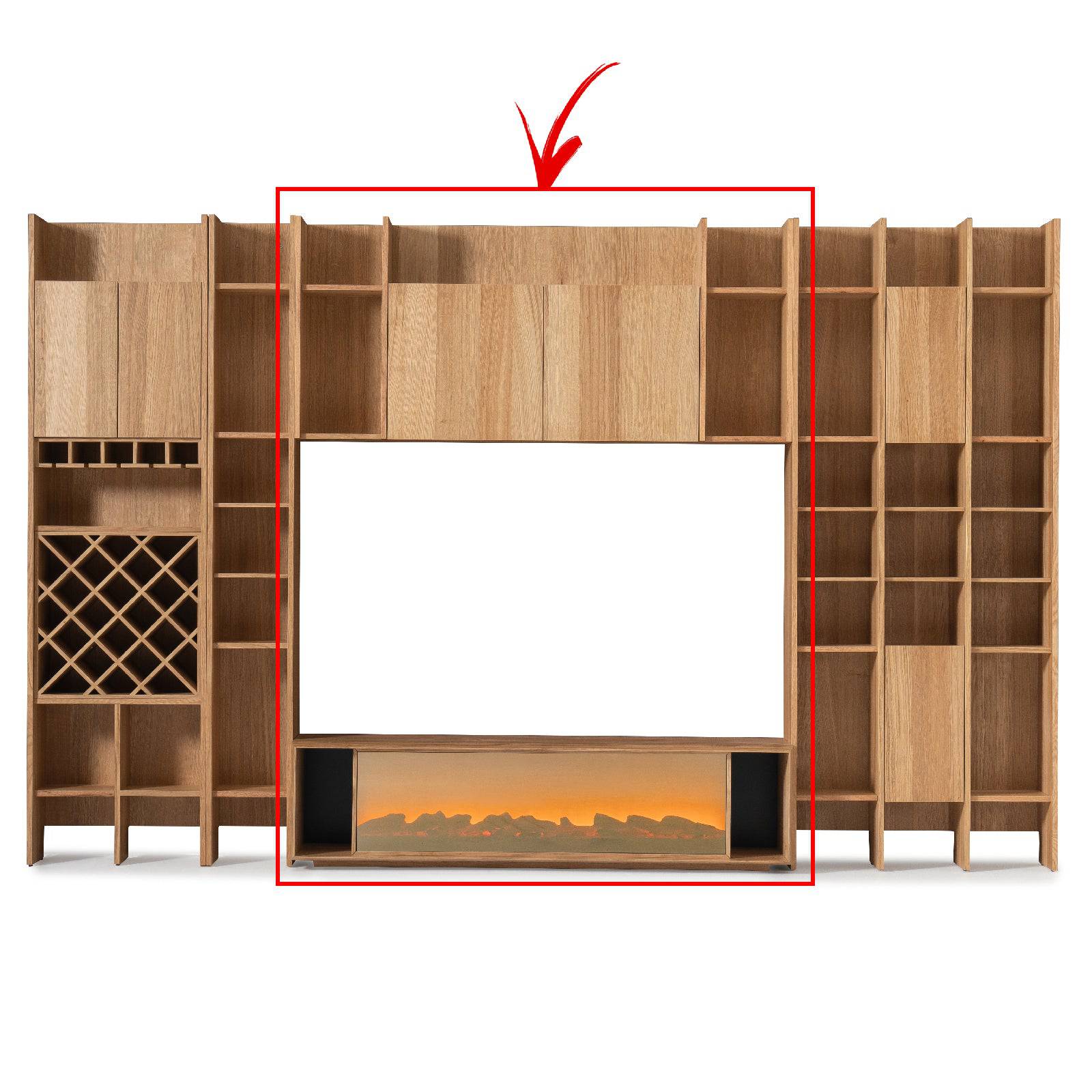 Hera Wall Unit Bookshelves Tv And Top Module Hera-Walltvtp -  TV Units - ebarza Furniture UAE | Shop Modern Furniture in Abu Dhabi & Dubai - مفروشات ايبازرا في الامارات | تسوق اثاث عصري وديكورات مميزة في دبي وابوظبي