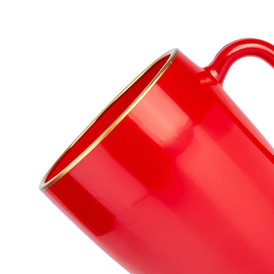 Karaca Roe Retro Red Mug 153.03.06.1607 -  Mugs - ebarza Furniture UAE | Shop Modern Furniture in Abu Dhabi & Dubai - مفروشات ايبازرا في الامارات | تسوق اثاث عصري وديكورات مميزة في دبي وابوظبي