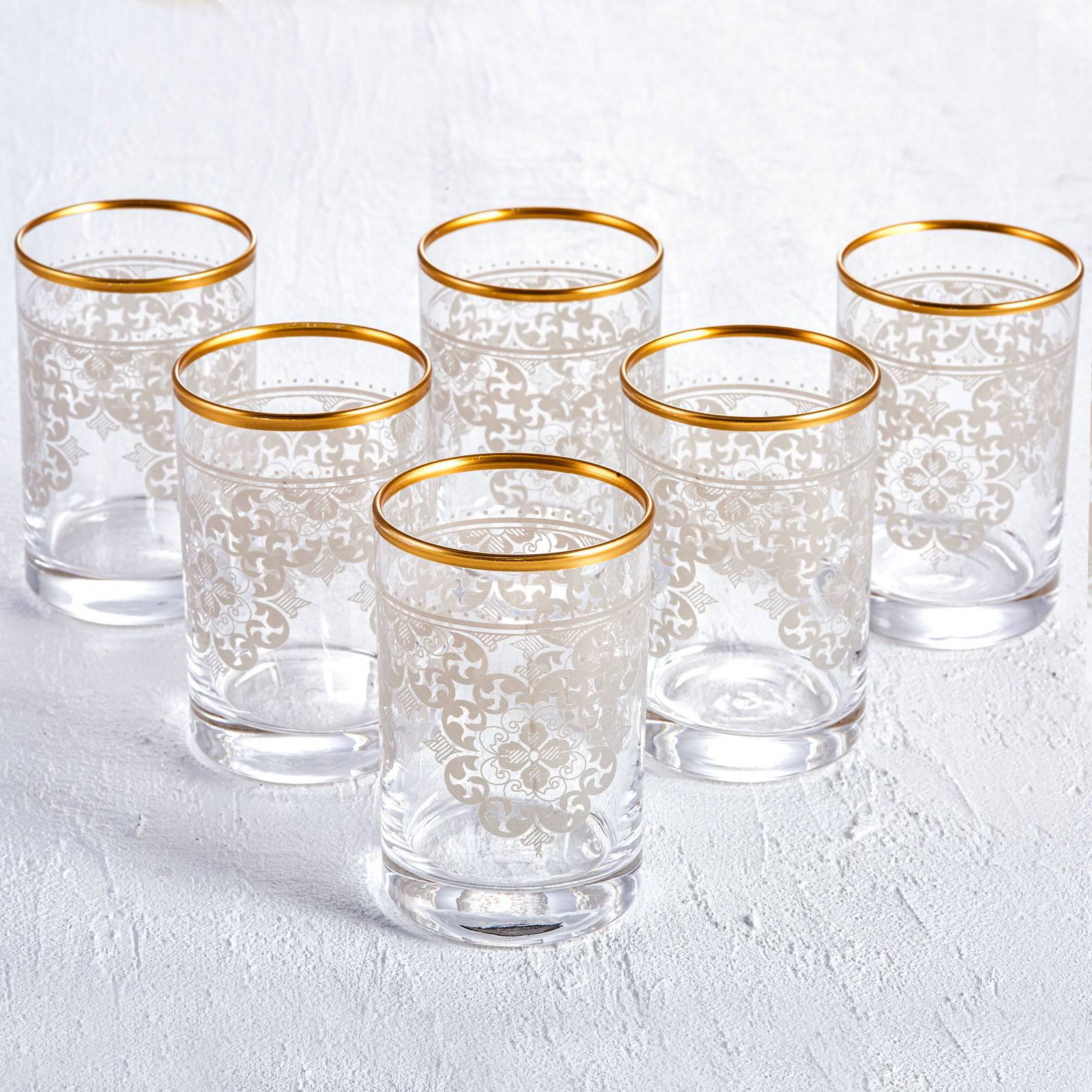 Karaca Sare 6 Glass Gold 153.03.08.0127 -  Drinkware - ebarza Furniture UAE | Shop Modern Furniture in Abu Dhabi & Dubai - مفروشات ايبازرا في الامارات | تسوق اثاث عصري وديكورات مميزة في دبي وابوظبي