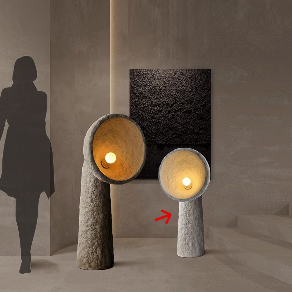 Wabi Sabi Beige Table Lamp HTD-IW1433-26 / D30*H60 -  Desk/table Lamps - ebarza Furniture UAE | Shop Modern Furniture in Abu Dhabi & Dubai - مفروشات ايبازرا في الامارات | تسوق اثاث عصري وديكورات مميزة في دبي وابوظبي