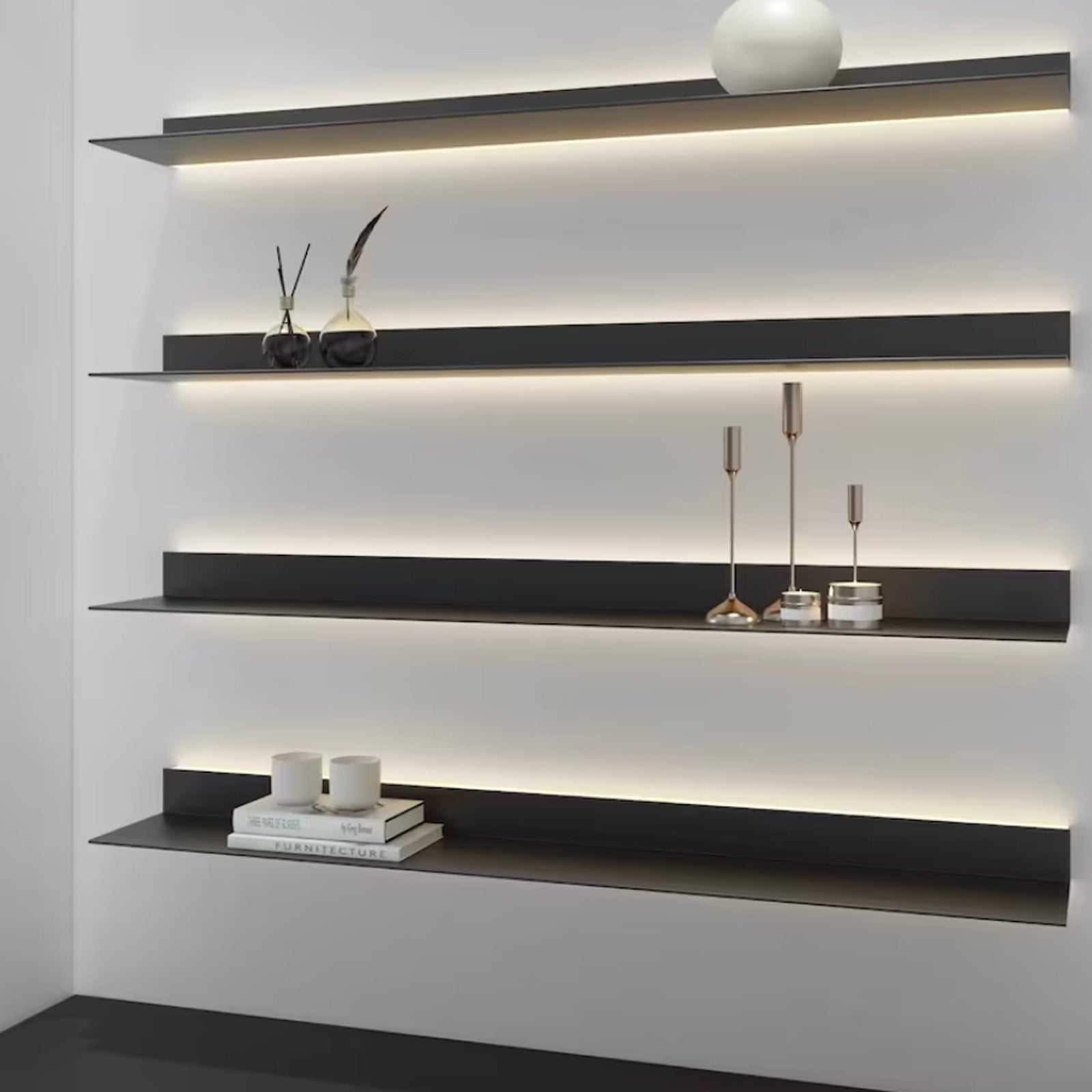 LED Aluminum Panel Light CH4-LT048-1.5m-Matt Black-With Plug-4000k -  Wall Lamps - ebarza Furniture UAE | Shop Modern Furniture in Abu Dhabi & Dubai - مفروشات ايبازرا في الامارات | تسوق اثاث عصري وديكورات مميزة في دبي وابوظبي