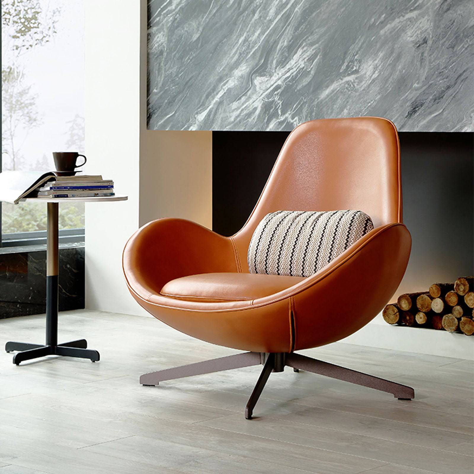 AS IS - Vigo Swivel Lounge Chair Lc017 -  DISPLAY ITEM - ebarza Furniture UAE | Shop Modern Furniture in Abu Dhabi & Dubai - مفروشات ايبازرا في الامارات | تسوق اثاث عصري وديكورات مميزة في دبي وابوظبي