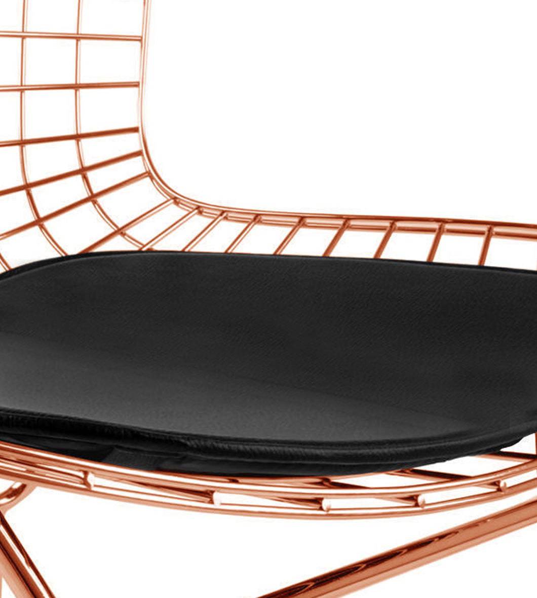 Wire Bar Stool & Pu Leather Cushion Bp8601-Rg -  Bar Stools - ebarza Furniture UAE | Shop Modern Furniture in Abu Dhabi & Dubai - مفروشات ايبازرا في الامارات | تسوق اثاث عصري وديكورات مميزة في دبي وابوظبي